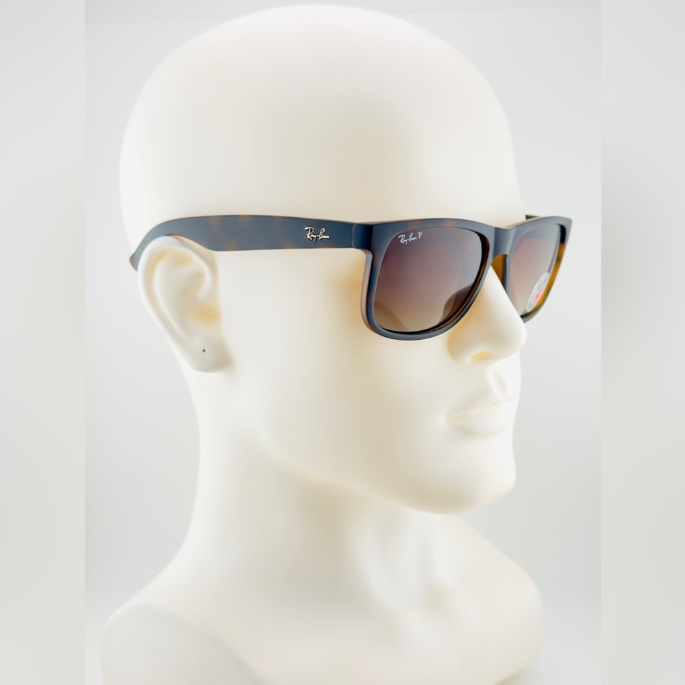 Ray-Ban Justin Polarized Sunglasses RB4165 Matte Havana Brown Gradient lenses - Picture 4 of 15